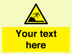 Custom Warning sudden drop in swimming or leisure pools